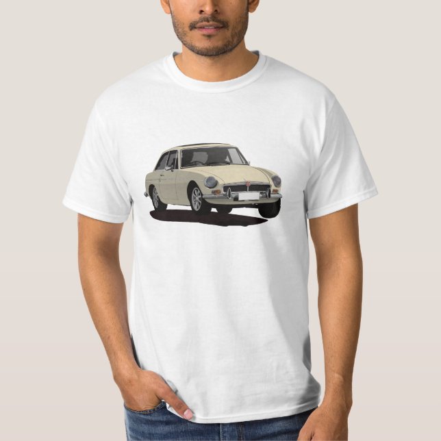 MG MGB GT - beige T Shirt (Framsida)