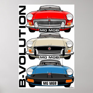 MG MGB-utveckling Poster