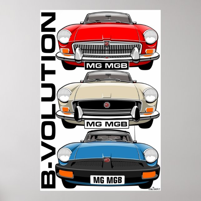 MG MGB-utveckling Poster (Framsidan)
