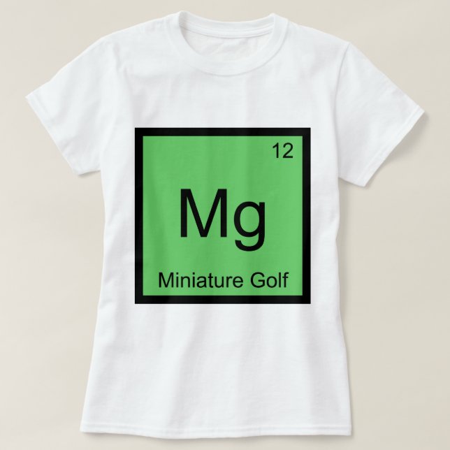 Mg - Miniature Golf Funny Chemistry Inslag - symbo Tee Shirt (Design framsida)