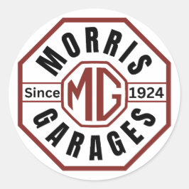 MG Morris Garages Runt Klistermärke