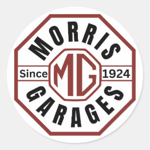 MG Morris Garages Runt Klistermärke