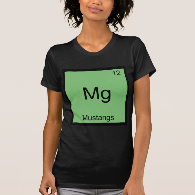 Mg - Mustangs Roliga Kemisymbol T-shirt (Framsida)