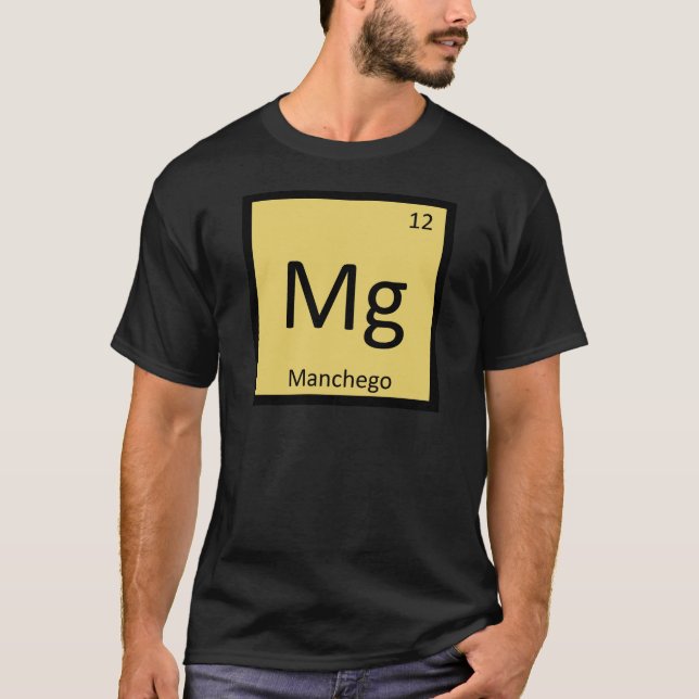 Mg - Periodiskt bord för Manchego ostkemi Tee (Framsida)
