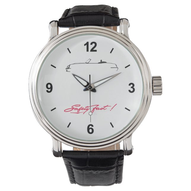 MG RV8 Armbanduhr mit Leder Armbandsur (Framsida)