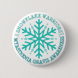 MG Warrior Awareness Ribbon Button Snowflake Knapp