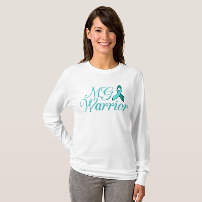 MG Warrior Myasthenia Gravis Awareness Shirt T Shirt (Hel framsida)