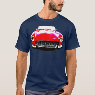 MGB 1 970-tal klassisk röd med hög kontrast T Shirt