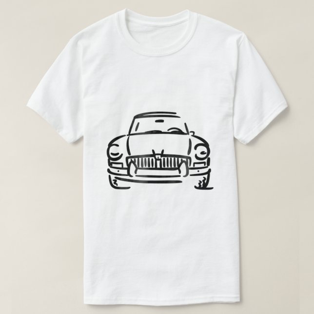 MGB GT MG British Car Älskare T Shirt (Design framsida)