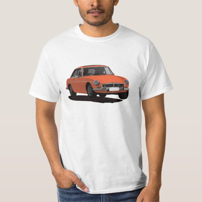 MGB GT V8 - orange - gult - brunt färg T Shirt (Framsida)