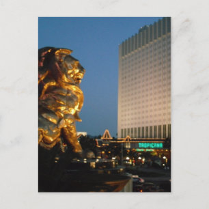 MGM-lejonet med utsikt över Las Vegas Strip Vykort