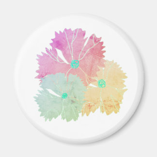 Mgnet med blomdesign magnet