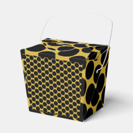 MGold med svart prick stil Take Out 2x2x2.75 Presentaskar