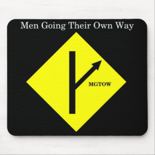 MGTOW-Mousepad-Svart bakgrund Musmatta