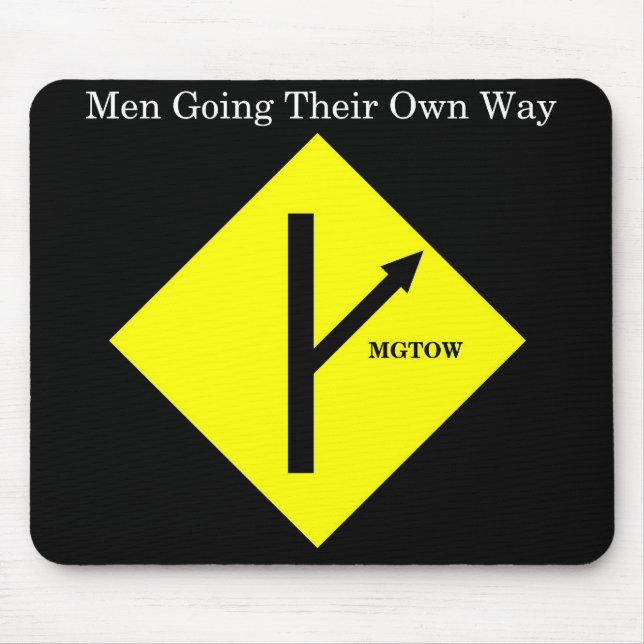 MGTOW-Mousepad-Svart bakgrund Musmatta (Framsidan)