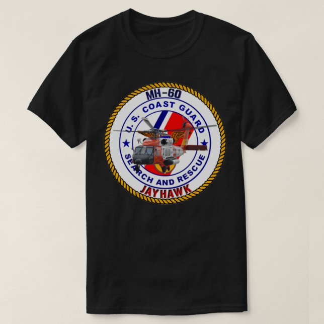 MH60 Jayhawk USCG SAR T Shirt (Design framsida)