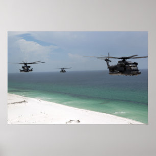 MH-53 stenlägger Low Poster