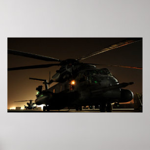 MH-53-vågskopplare med låg helikopter Poster