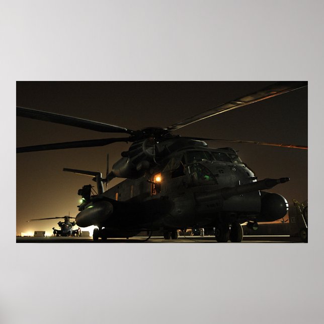 MH-53-vågskopplare med låg helikopter Poster (Framsidan)