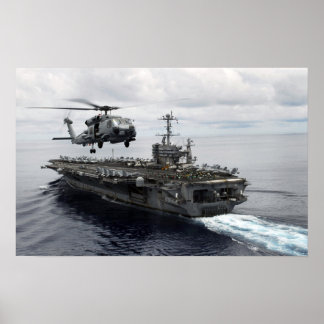 MH-60R Sea Hawk avdelar USS John C Stennis Poster