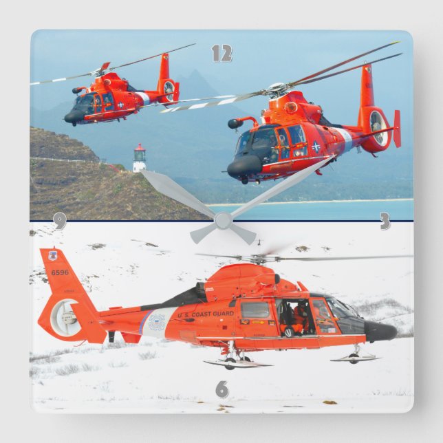 MH-65 DOLFIN FYRKANTIG KLOCKA (Framsida)