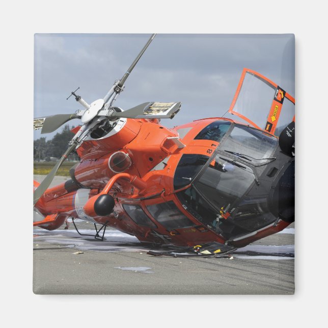 MH-65 Dolphin-helikopter kraschade vid Arcata Airp Magnet (Framsidan)