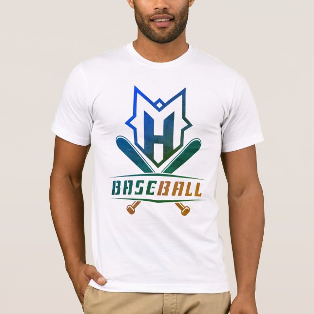 MH Baseball American Flagga T Shirt (Framsida)