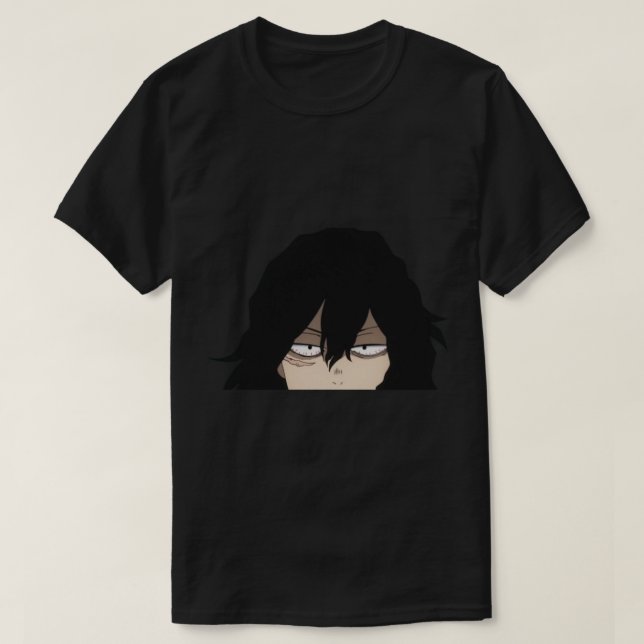 MHA-etikett (Eraser Head Peeker) T Shirt (Design framsida)