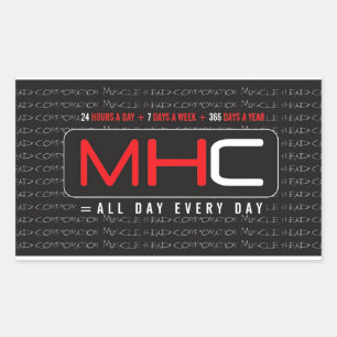 MHC 24-7-365 Stickers Rektangulärt Klistermärke
