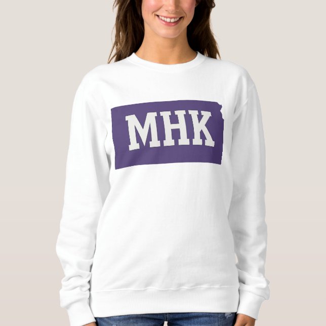 MHK Kansas | Manhattan KS State-förkortning T Shirt (Framsida)