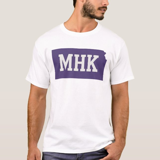 MHK Kansas | Manhattan KS State-förkortning T Shirt (Framsida)