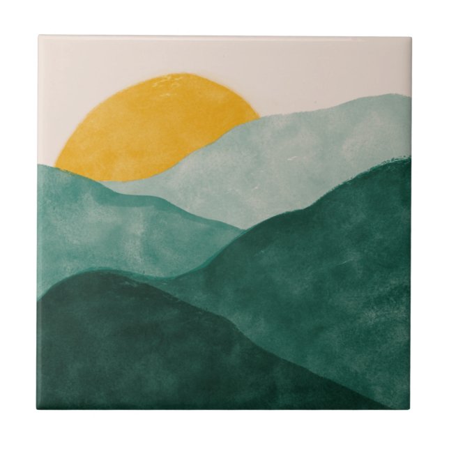 MHN-Grönt- och Gult-panelsamling Kakelplatta (Framsidan)