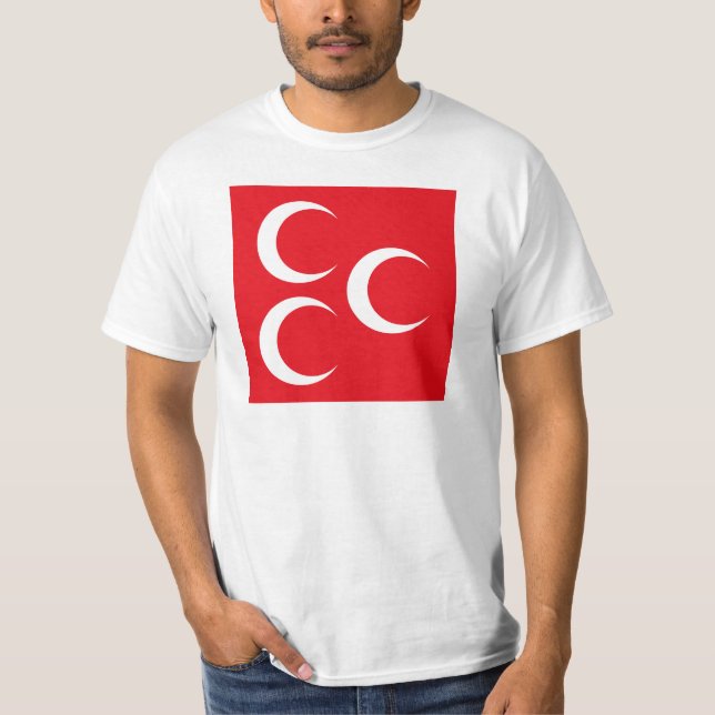 Mhp Turkiet flagga T Shirt (Framsida)