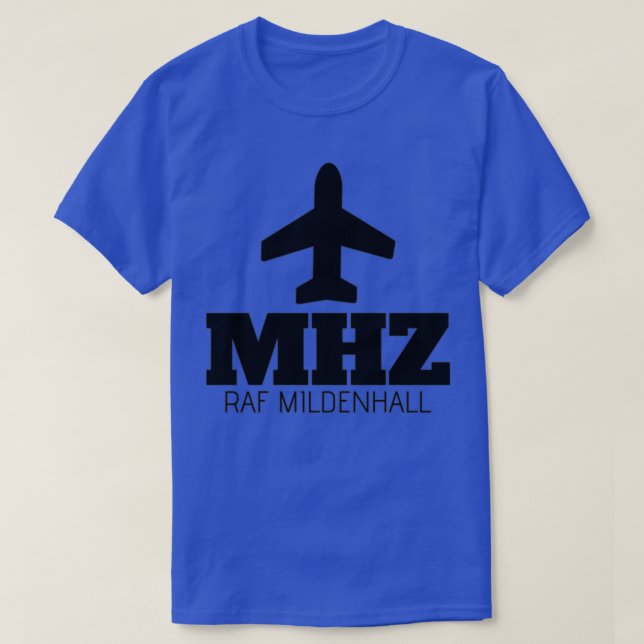 MHZ RAF Mildenhall flygplatskod Souvenir T Shirt (Design framsida)