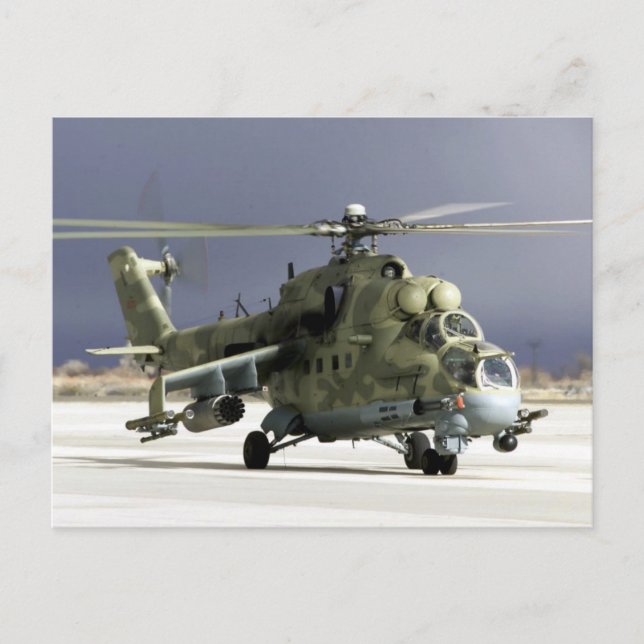 MI-24 Hind Vykort (Framsida)