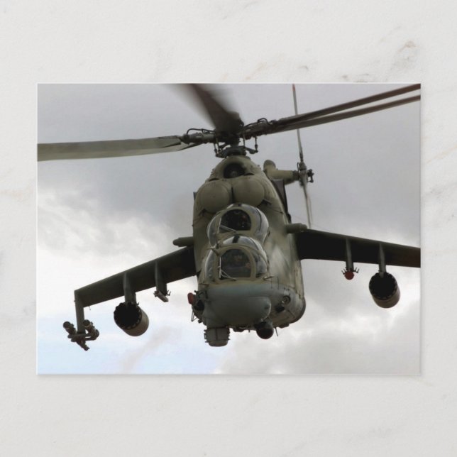 MI-24 Hind Vykort (Framsida)