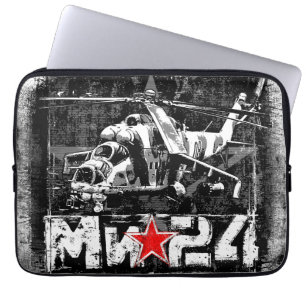 Mi-24 Sovjetisk stor helikopter Laptop Fodral