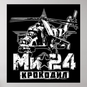 Mi-24 Sovjetisk stor helikopter Poster