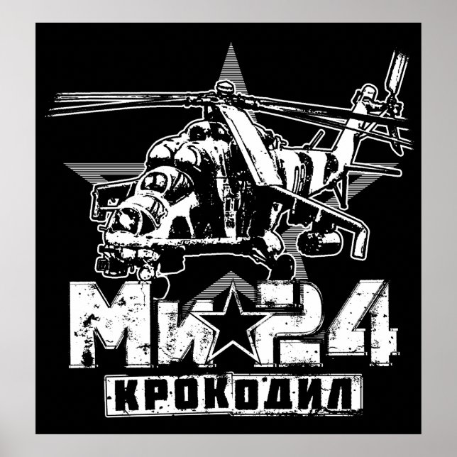 Mi-24 Sovjetisk stor helikopter Poster (Framsidan)