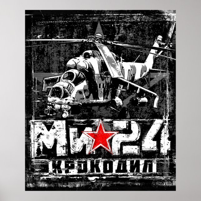 Mi-24 Sovjetisk stor helikopter Poster (Framsidan)