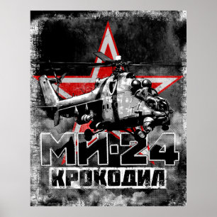 Mi-24 Sovjetisk storhelikopter Poster