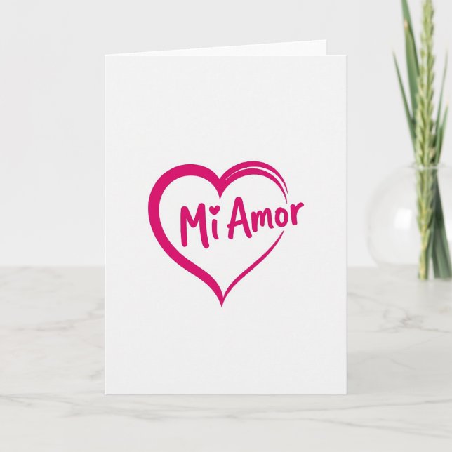 Mi Amor hjärtkort Kort (Framsida)