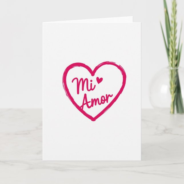 Mi Amor Mitt Kärlekskort Kort (Framsida)