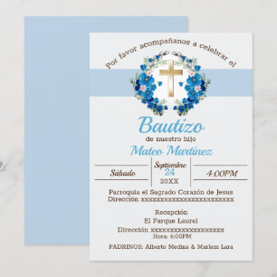 Mi Bautizo para niño Inbjudningar