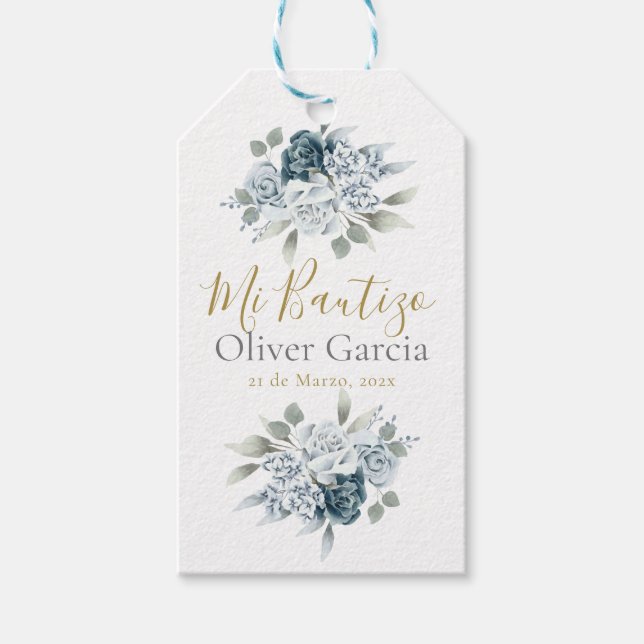 Mi Bautizo-presentens märkre Presentetikett (Framsidan)