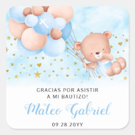Mi Bautizo Spain Baptism Recuerdos Para Bautizo Fyrkantigt Klistermärke