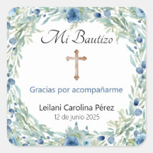 Mi Bautizo Stickers - Spansk baptism Stickers