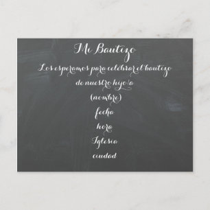 Mi Bautizo-vykort Inbjudan Vykort