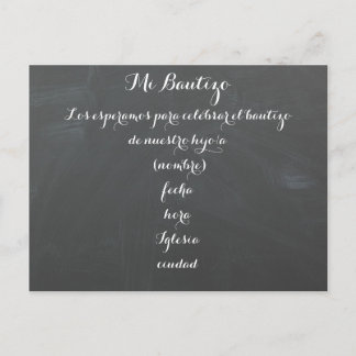 Mi Bautizo-vykort Inbjudan Vykort