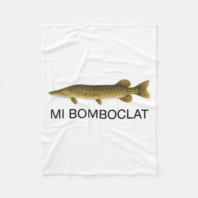 Mi Bomboclat Funny Fish Jamaican Slang Graphic  Fleecefilt (Framsidan)